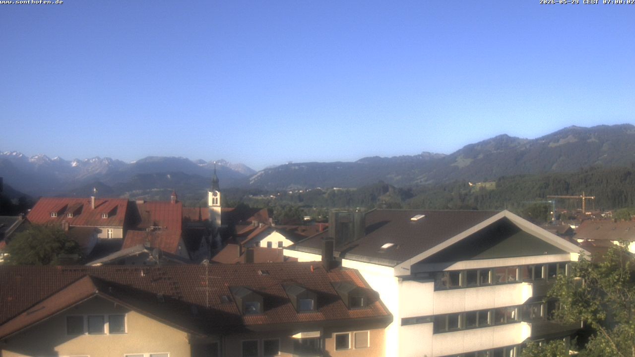 Archiv Foto Webcam Ausblick Rathaus Sonthofen