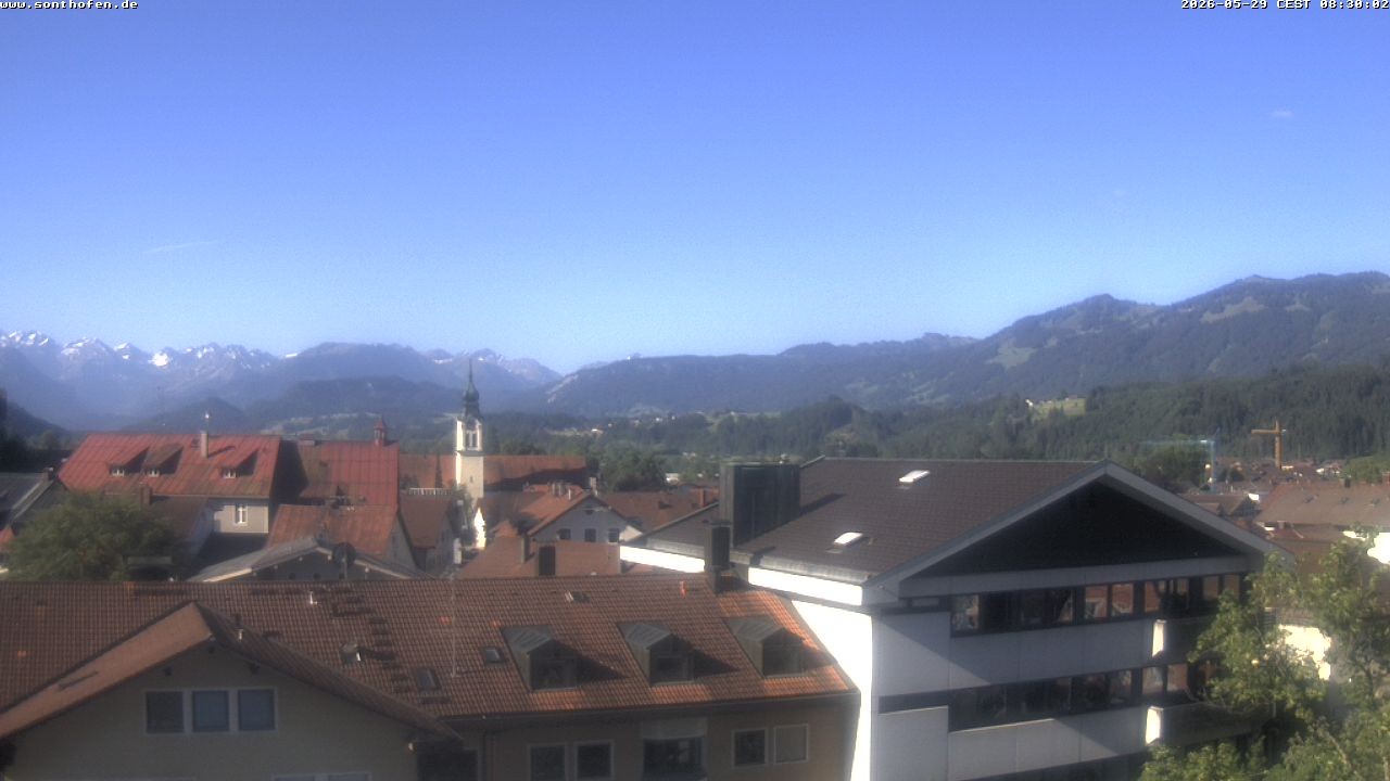 Archiv Foto Webcam Ausblick Rathaus Sonthofen