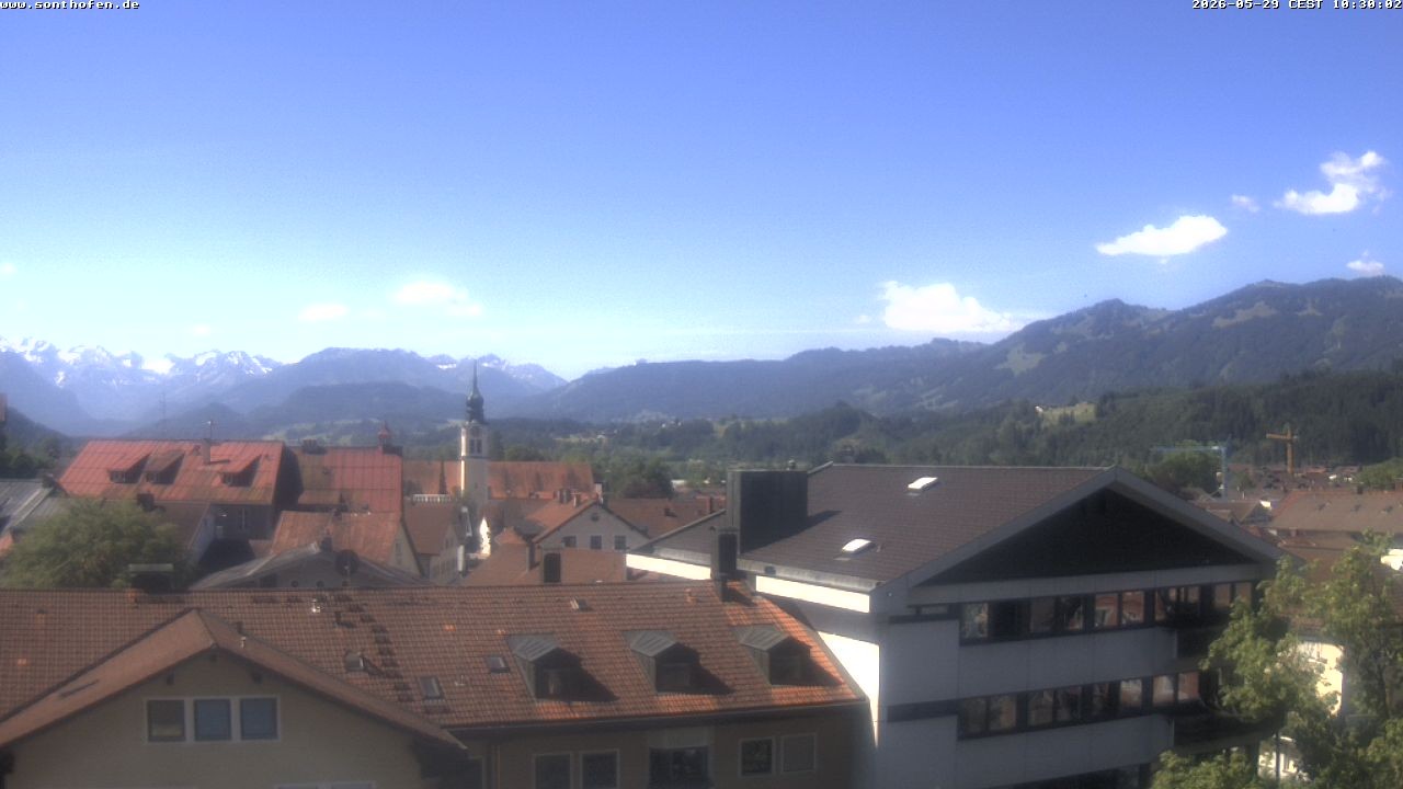 Archiv Foto Webcam Ausblick Rathaus Sonthofen