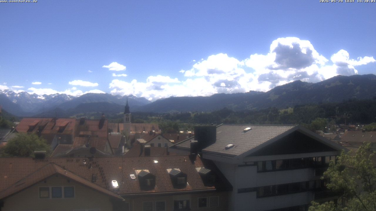 Archiv Foto Webcam Ausblick Rathaus Sonthofen