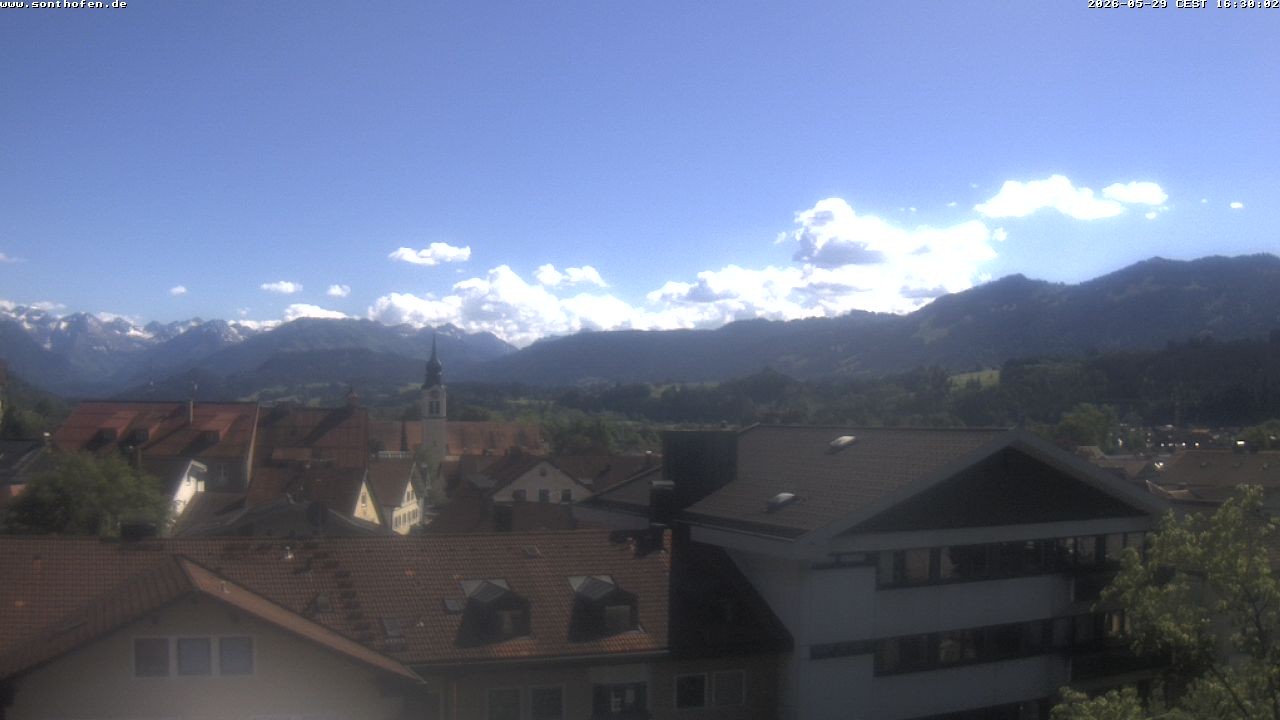 Archiv Foto Webcam Ausblick Rathaus Sonthofen