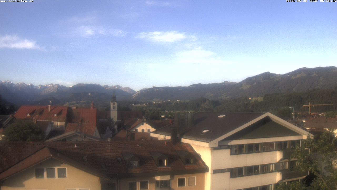 Archiv Foto Webcam Ausblick Rathaus Sonthofen