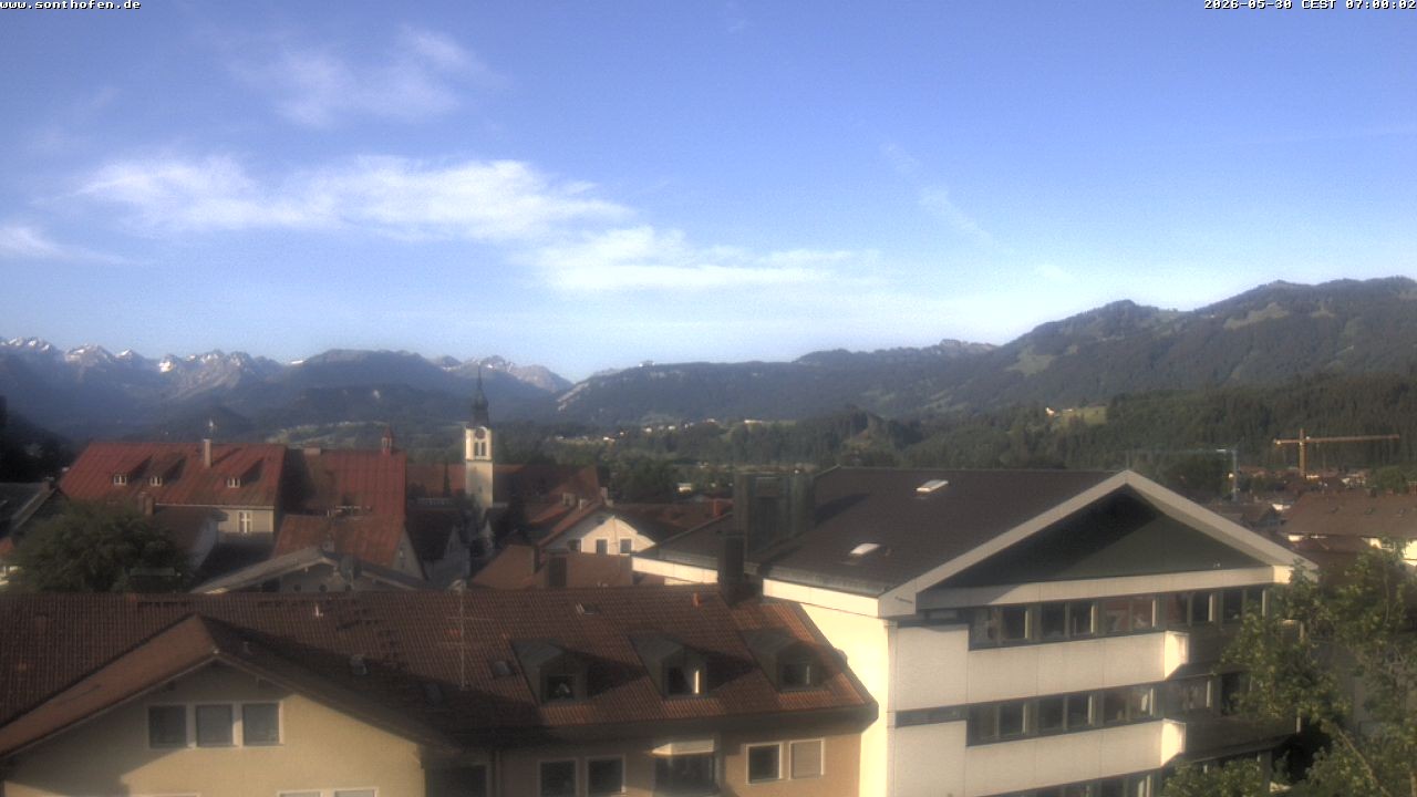 Archiv Foto Webcam Ausblick Rathaus Sonthofen