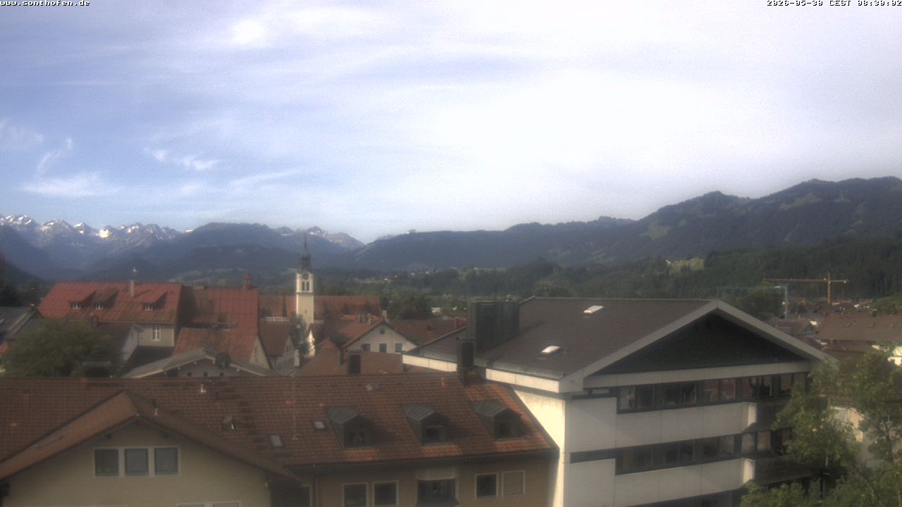 Archiv Foto Webcam Ausblick Rathaus Sonthofen
