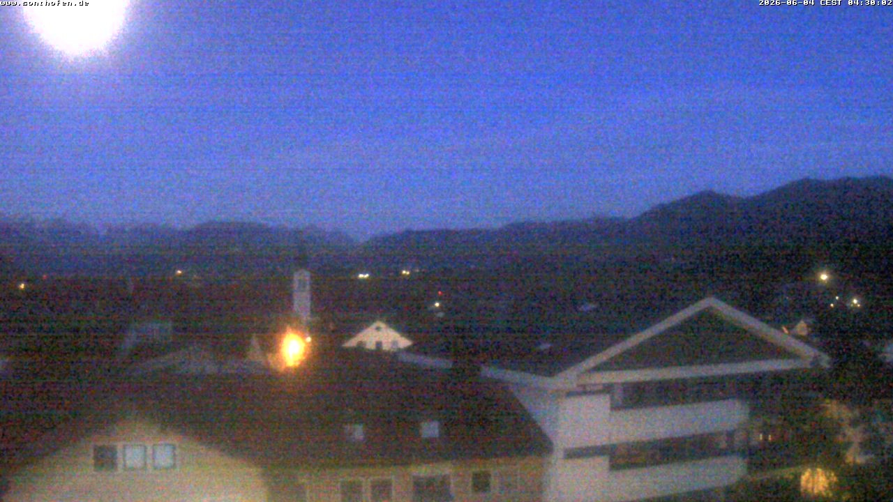 Archived image Webcam View from the town hall in Sonthofen