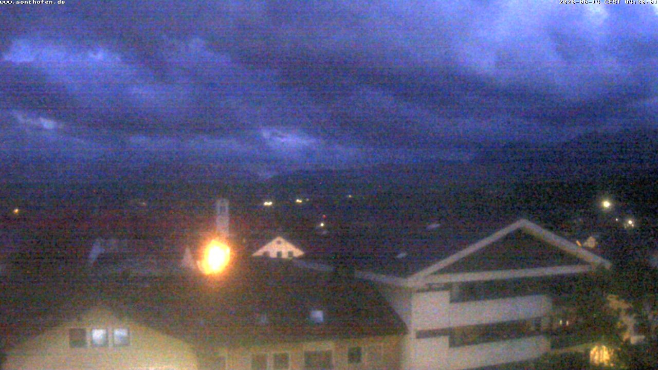 Archived image Webcam View from the town hall in Sonthofen
