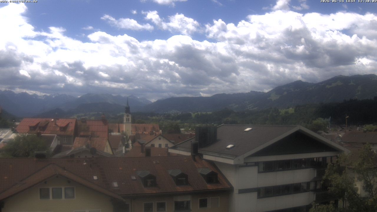 Archiv Foto Webcam Ausblick Rathaus Sonthofen