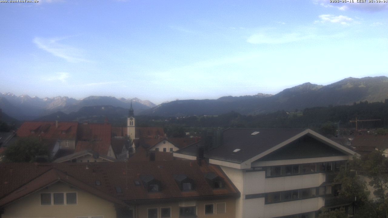 Archiv Foto Webcam Ausblick Rathaus Sonthofen