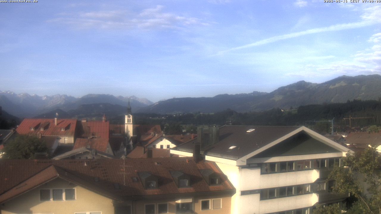 Archiv Foto Webcam Ausblick Rathaus Sonthofen