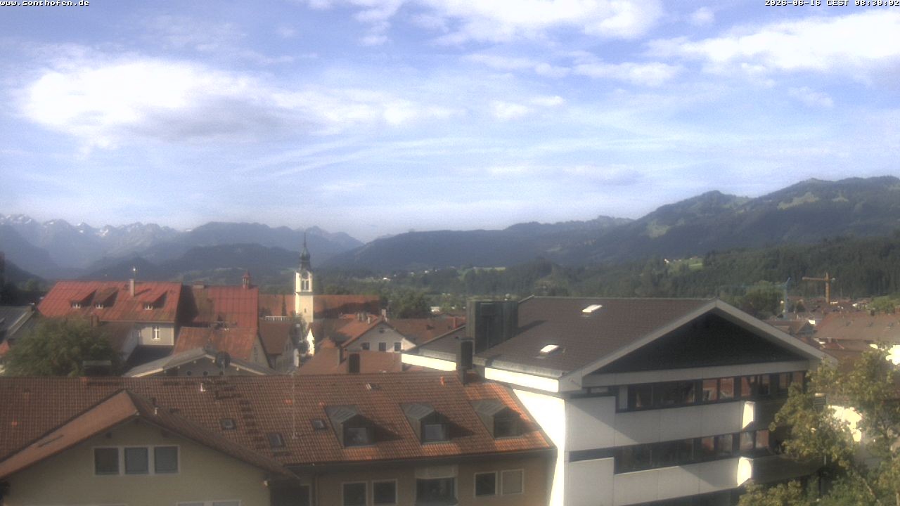 Archiv Foto Webcam Ausblick Rathaus Sonthofen