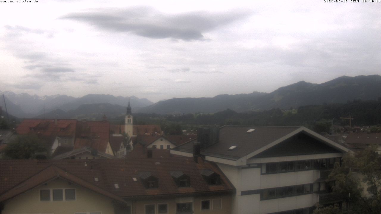 Archiv Foto Webcam Ausblick Rathaus Sonthofen