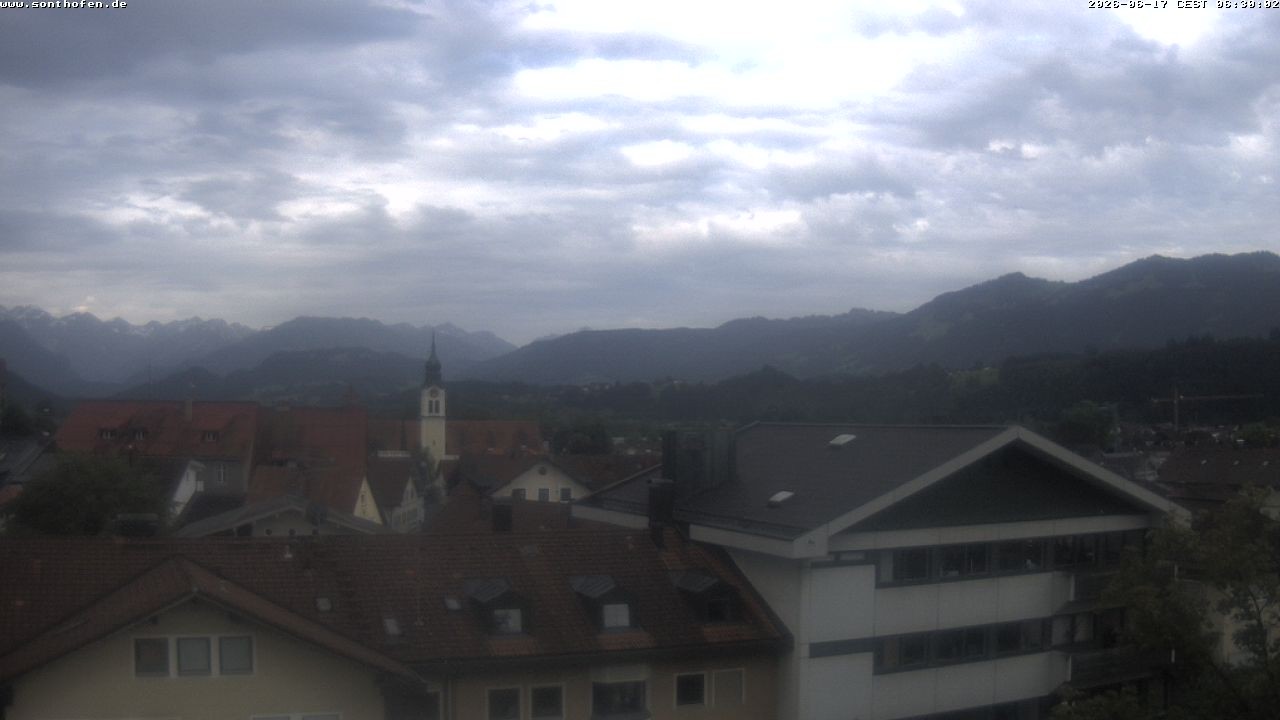 Archiv Foto Webcam Ausblick Rathaus Sonthofen