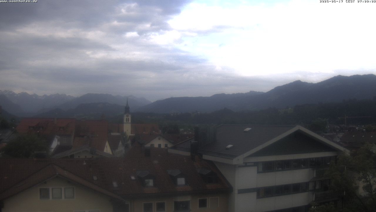 Archiv Foto Webcam Ausblick Rathaus Sonthofen