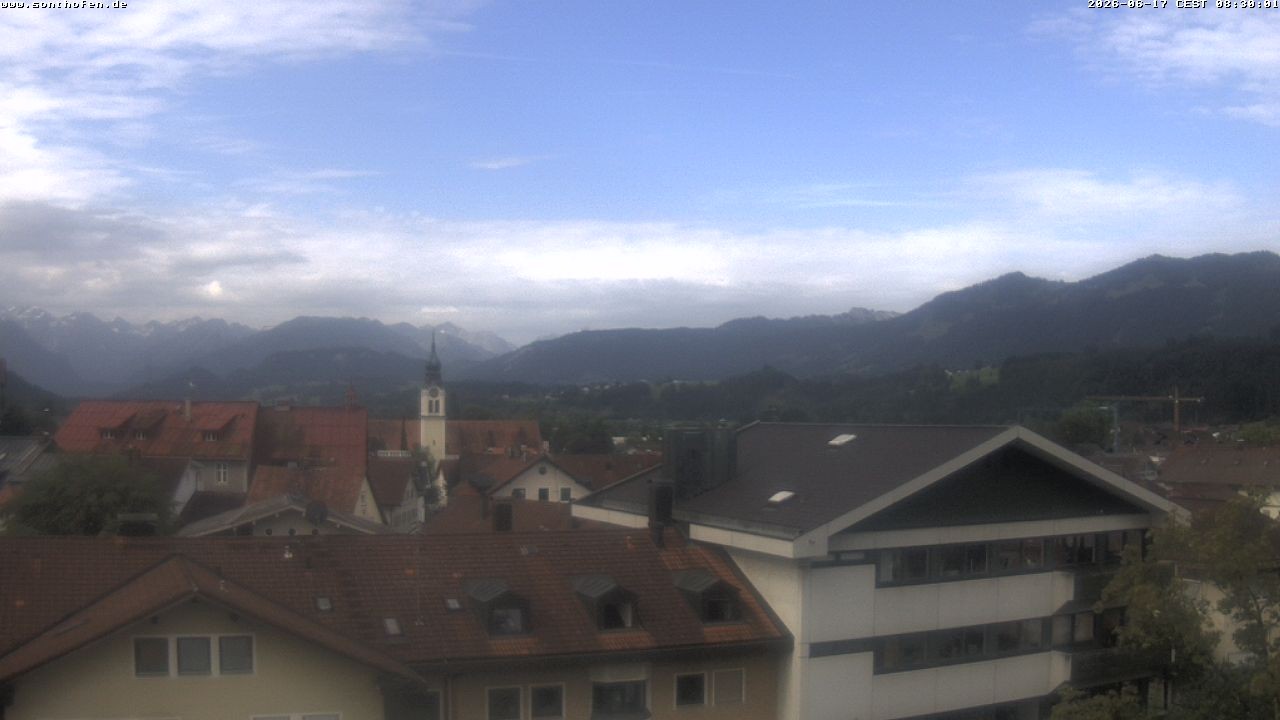 Archiv Foto Webcam Ausblick Rathaus Sonthofen