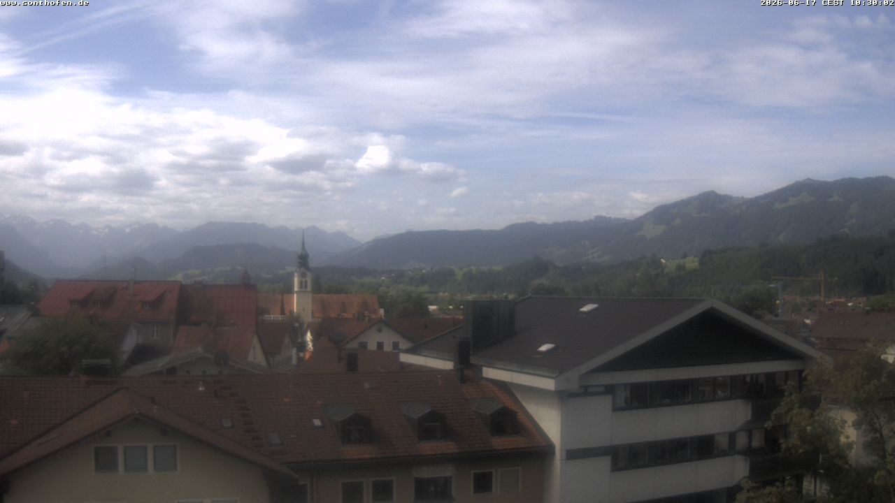 Archiv Foto Webcam Ausblick Rathaus Sonthofen