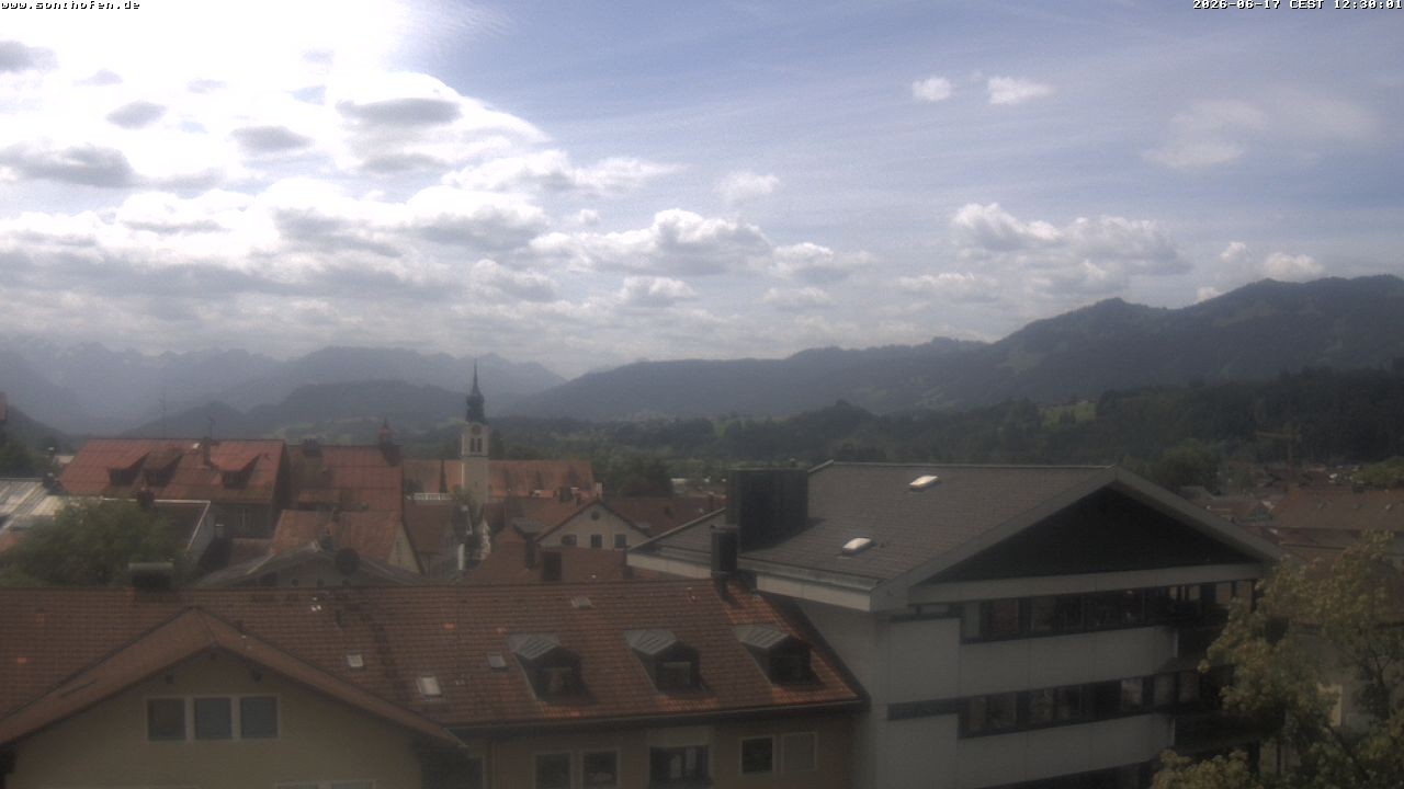 Archiv Foto Webcam Ausblick Rathaus Sonthofen