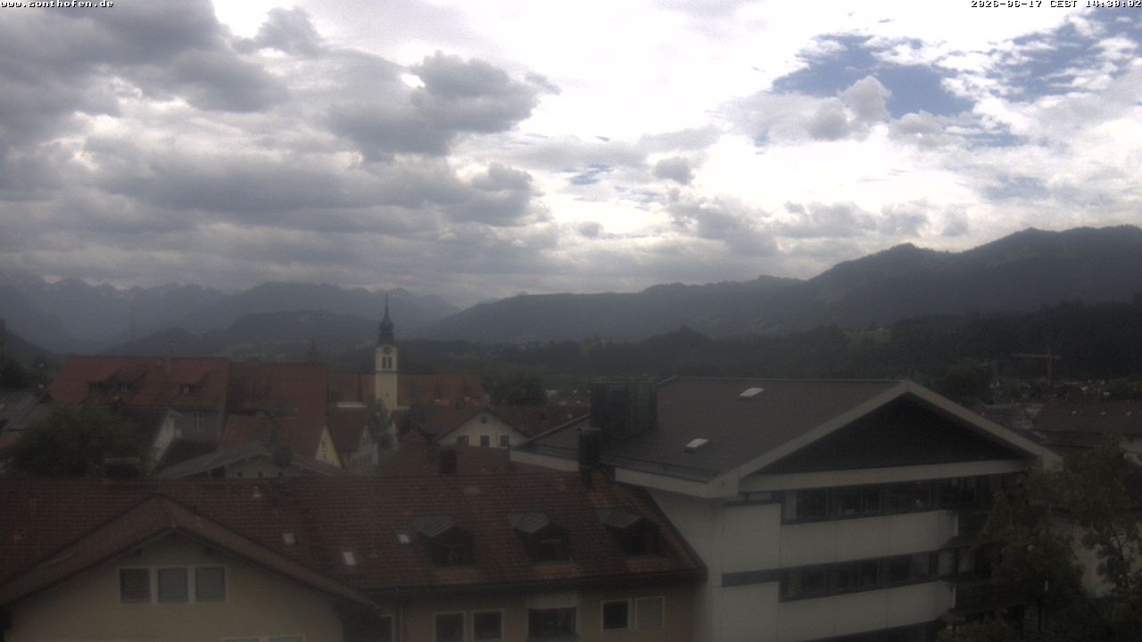 Archiv Foto Webcam Ausblick Rathaus Sonthofen