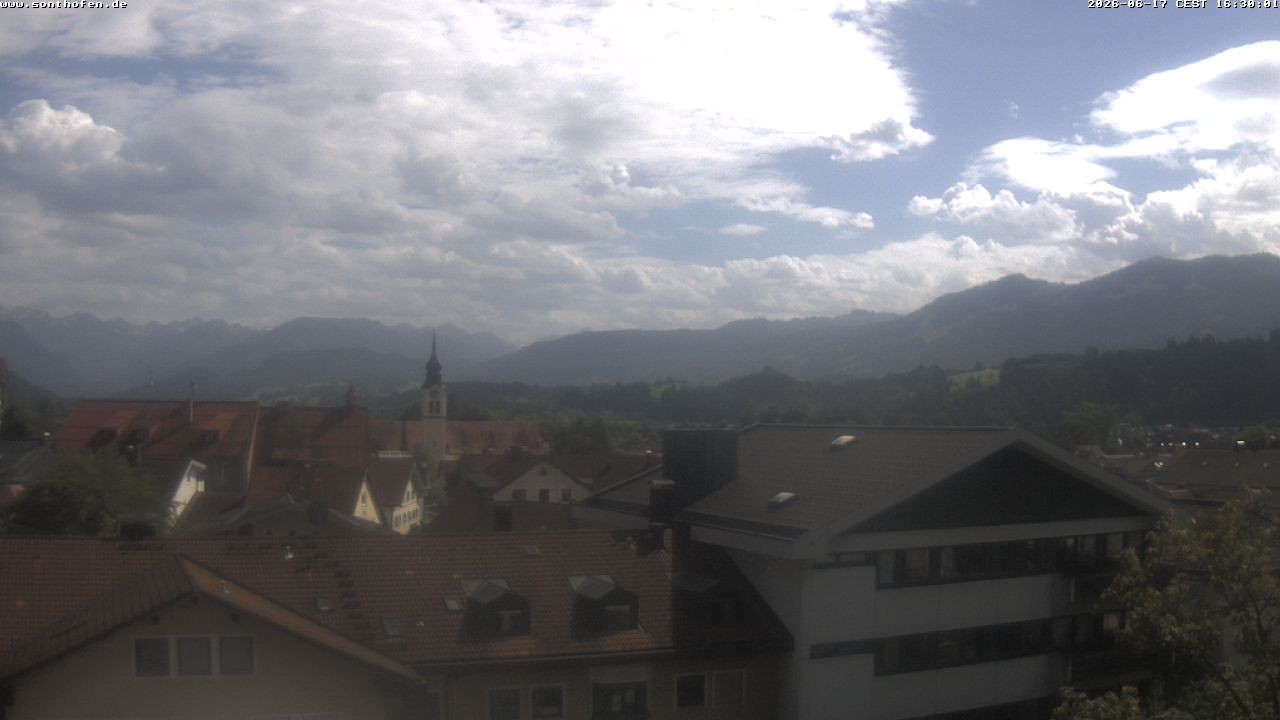 Archiv Foto Webcam Ausblick Rathaus Sonthofen