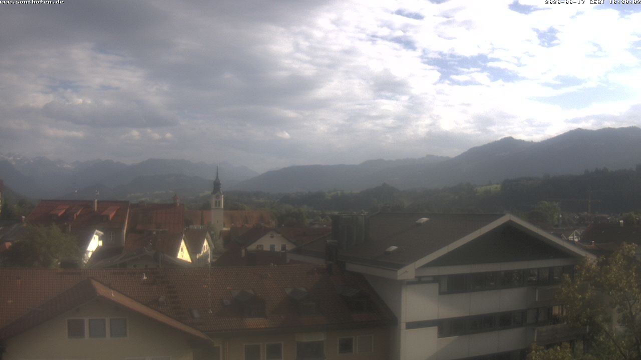 Archiv Foto Webcam Ausblick Rathaus Sonthofen