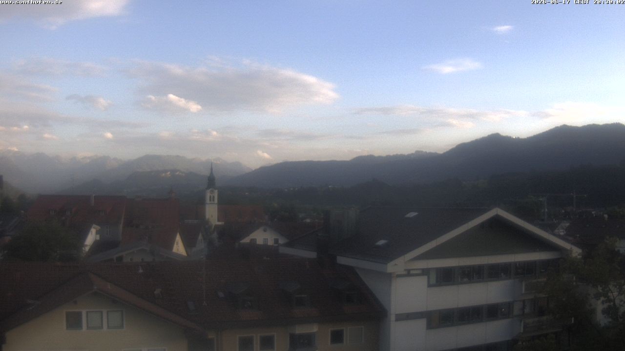 Archiv Foto Webcam Ausblick Rathaus Sonthofen