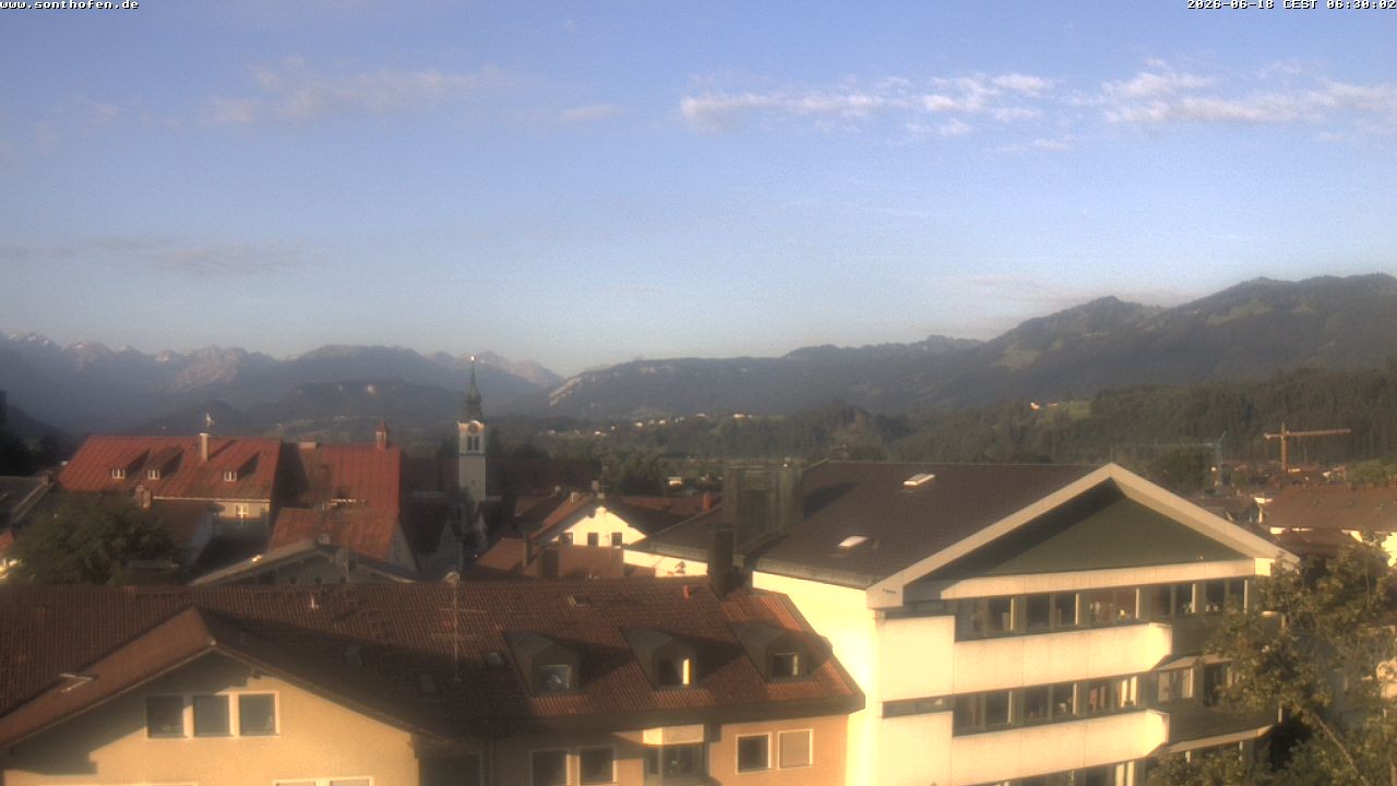 Archiv Foto Webcam Ausblick Rathaus Sonthofen