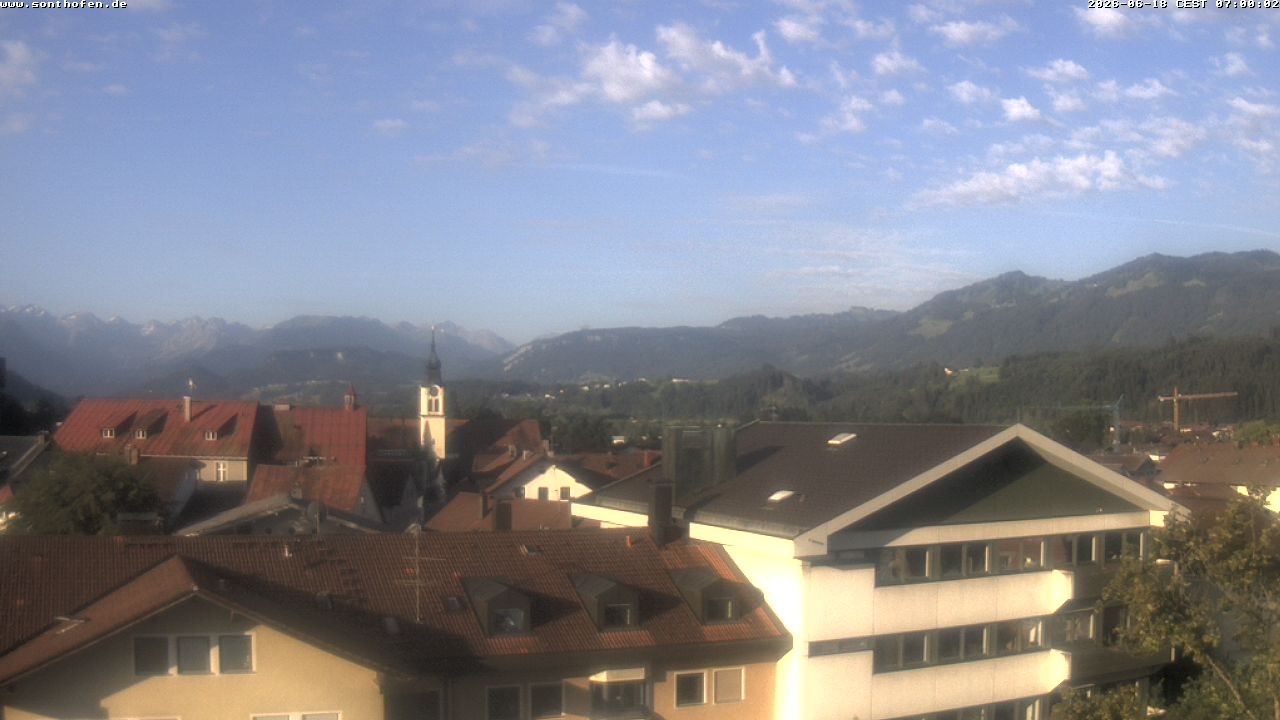 Archiv Foto Webcam Ausblick Rathaus Sonthofen