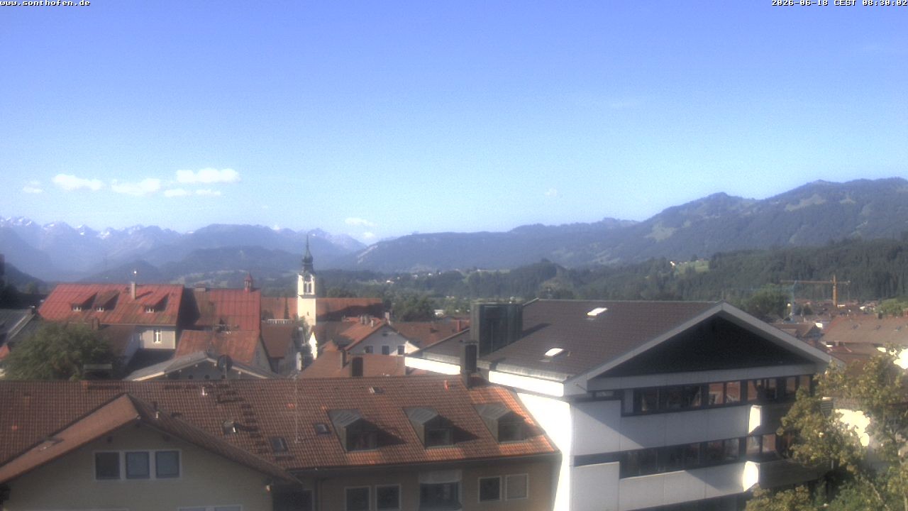 Archiv Foto Webcam Ausblick Rathaus Sonthofen