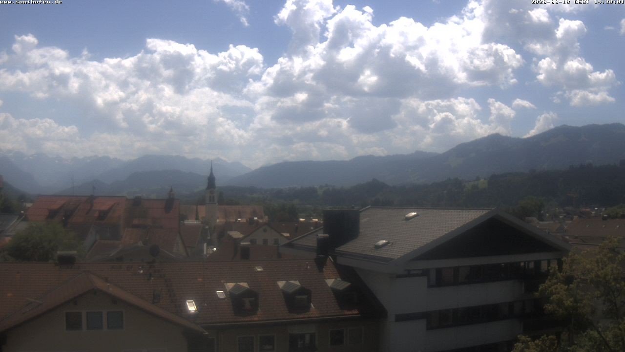 Archiv Foto Webcam Ausblick Rathaus Sonthofen