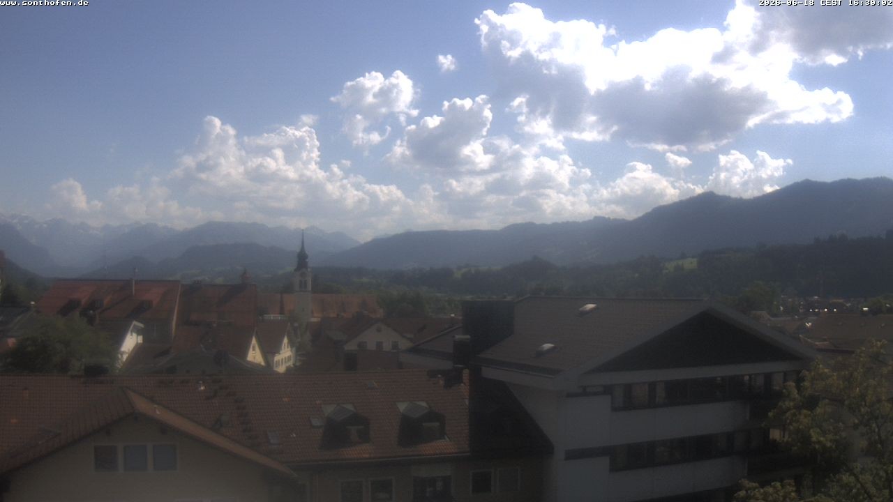 Archiv Foto Webcam Ausblick Rathaus Sonthofen