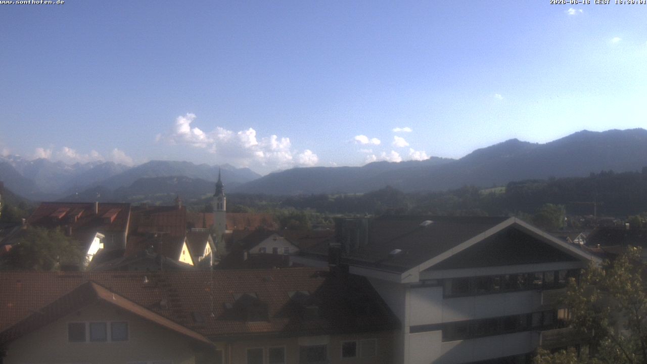 Archiv Foto Webcam Ausblick Rathaus Sonthofen