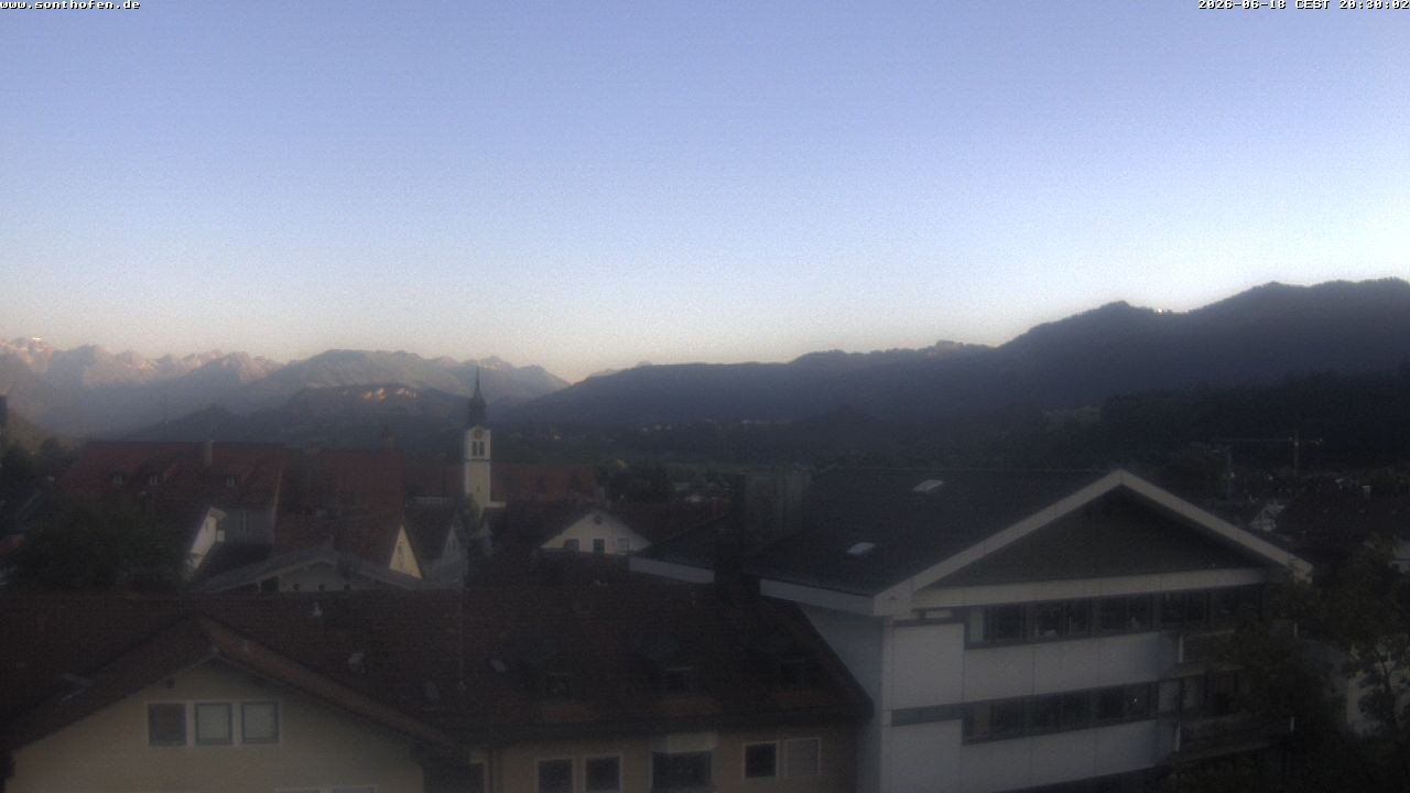 Archiv Foto Webcam Ausblick Rathaus Sonthofen