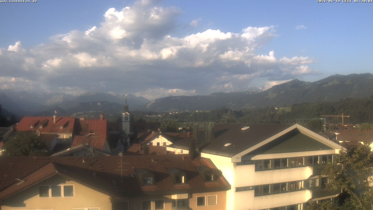 Archiv Foto Webcam Ausblick Rathaus Sonthofen