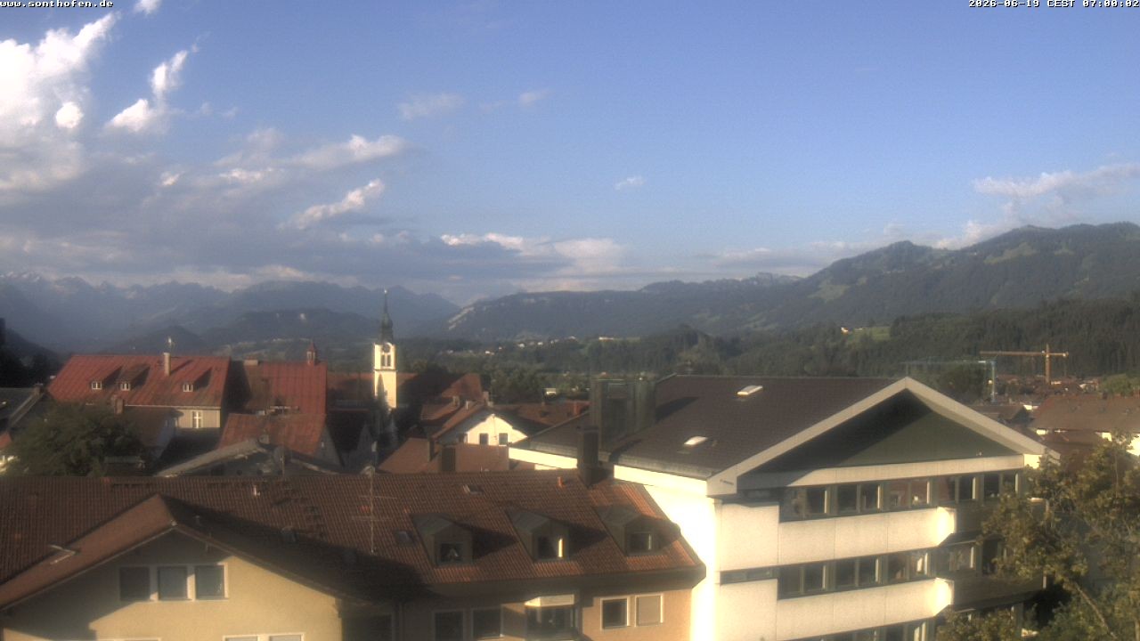 Archiv Foto Webcam Ausblick Rathaus Sonthofen