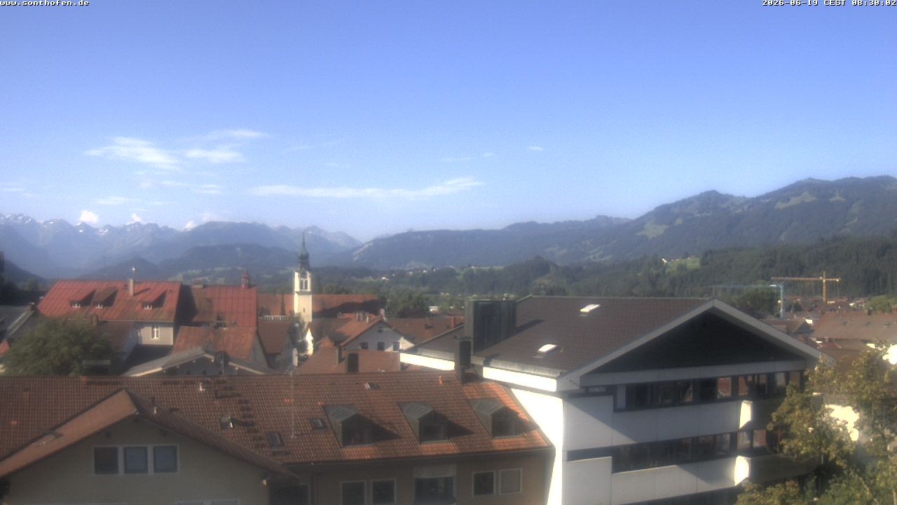 Archiv Foto Webcam Ausblick Rathaus Sonthofen