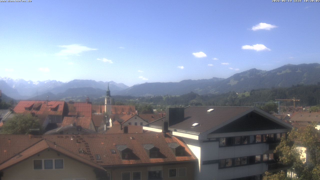 Archiv Foto Webcam Ausblick Rathaus Sonthofen