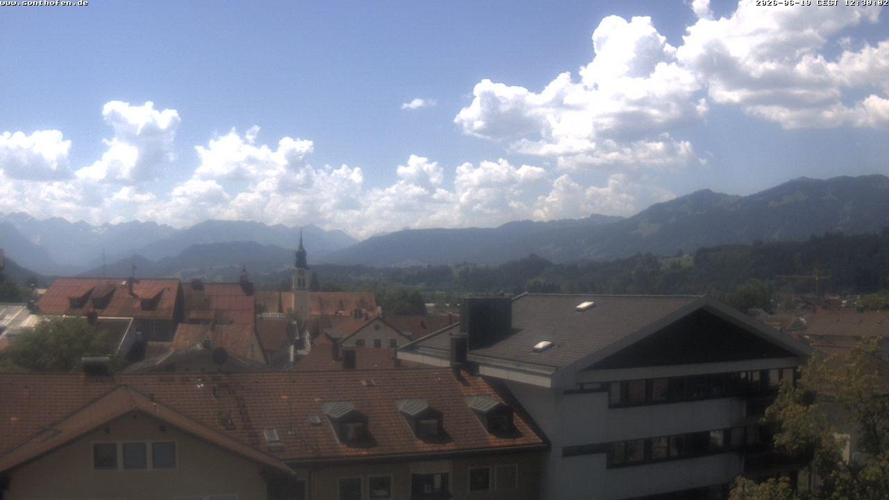 Archiv Foto Webcam Ausblick Rathaus Sonthofen
