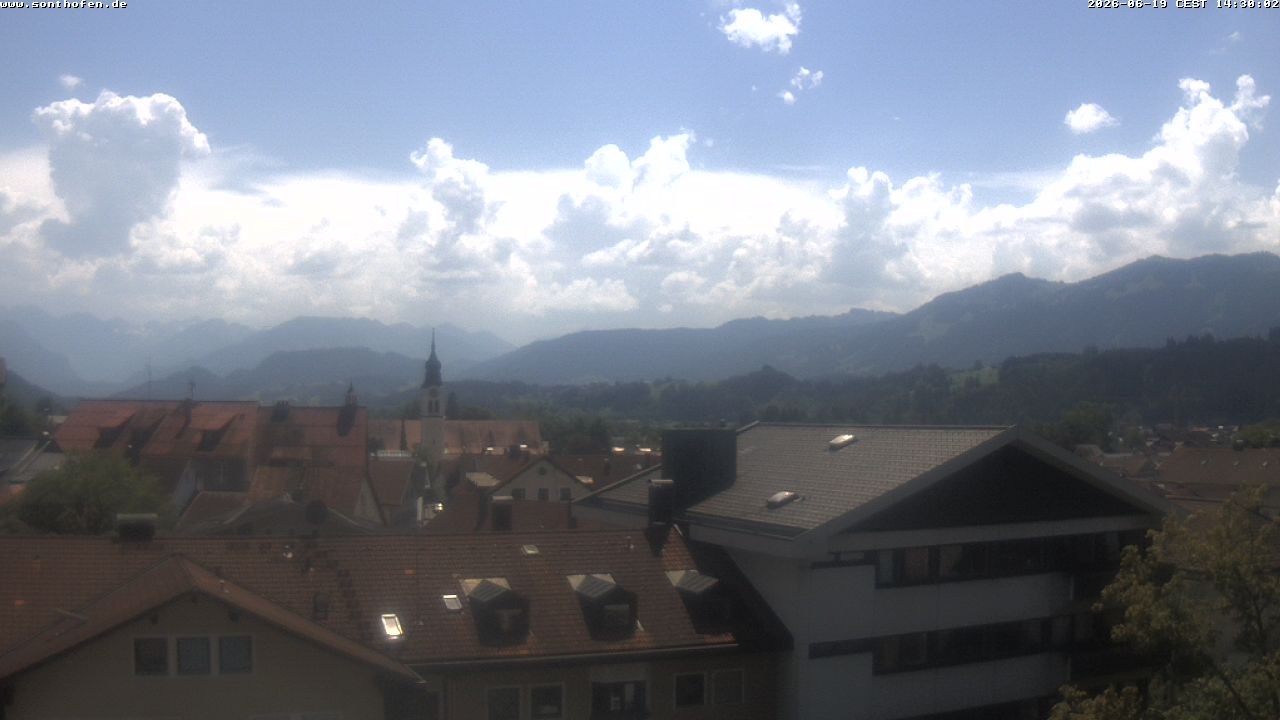 Archiv Foto Webcam Ausblick Rathaus Sonthofen