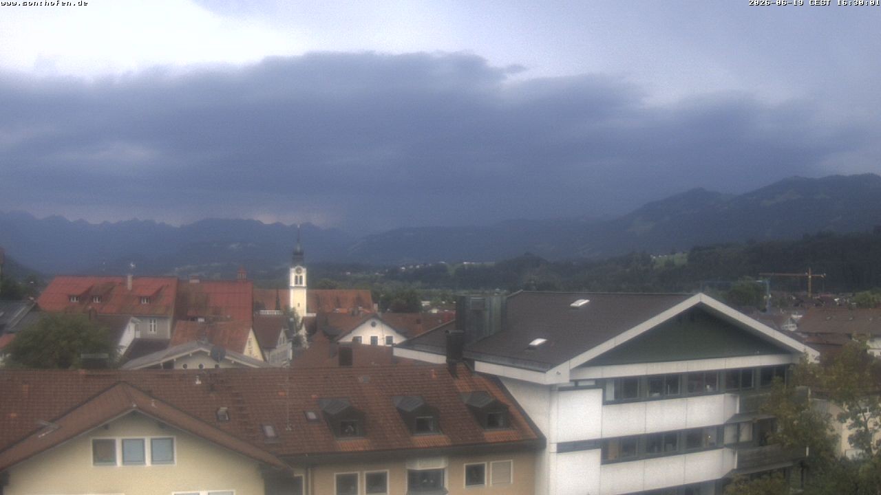 Archiv Foto Webcam Ausblick Rathaus Sonthofen
