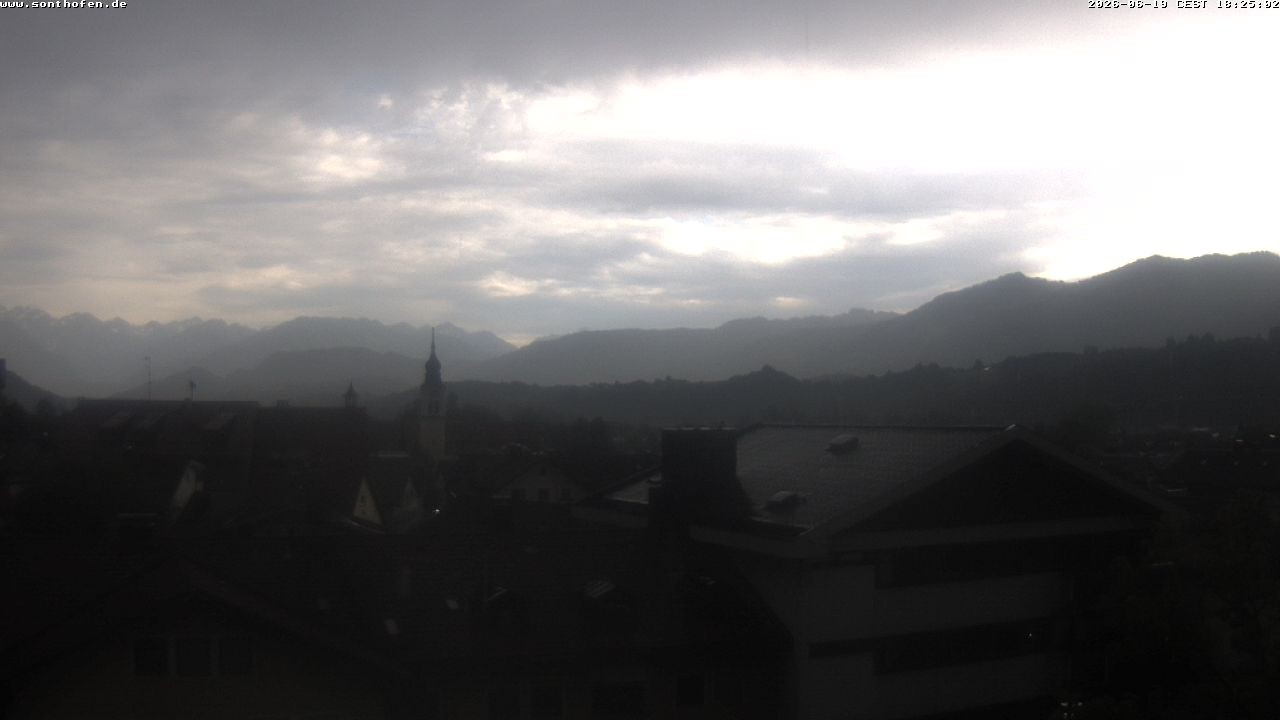 Archiv Foto Webcam Ausblick Rathaus Sonthofen
