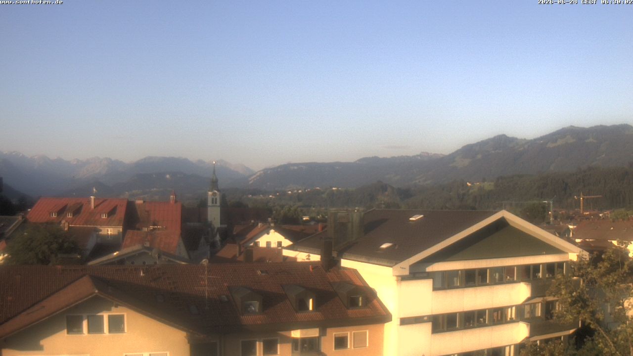 Archiv Foto Webcam Ausblick Rathaus Sonthofen