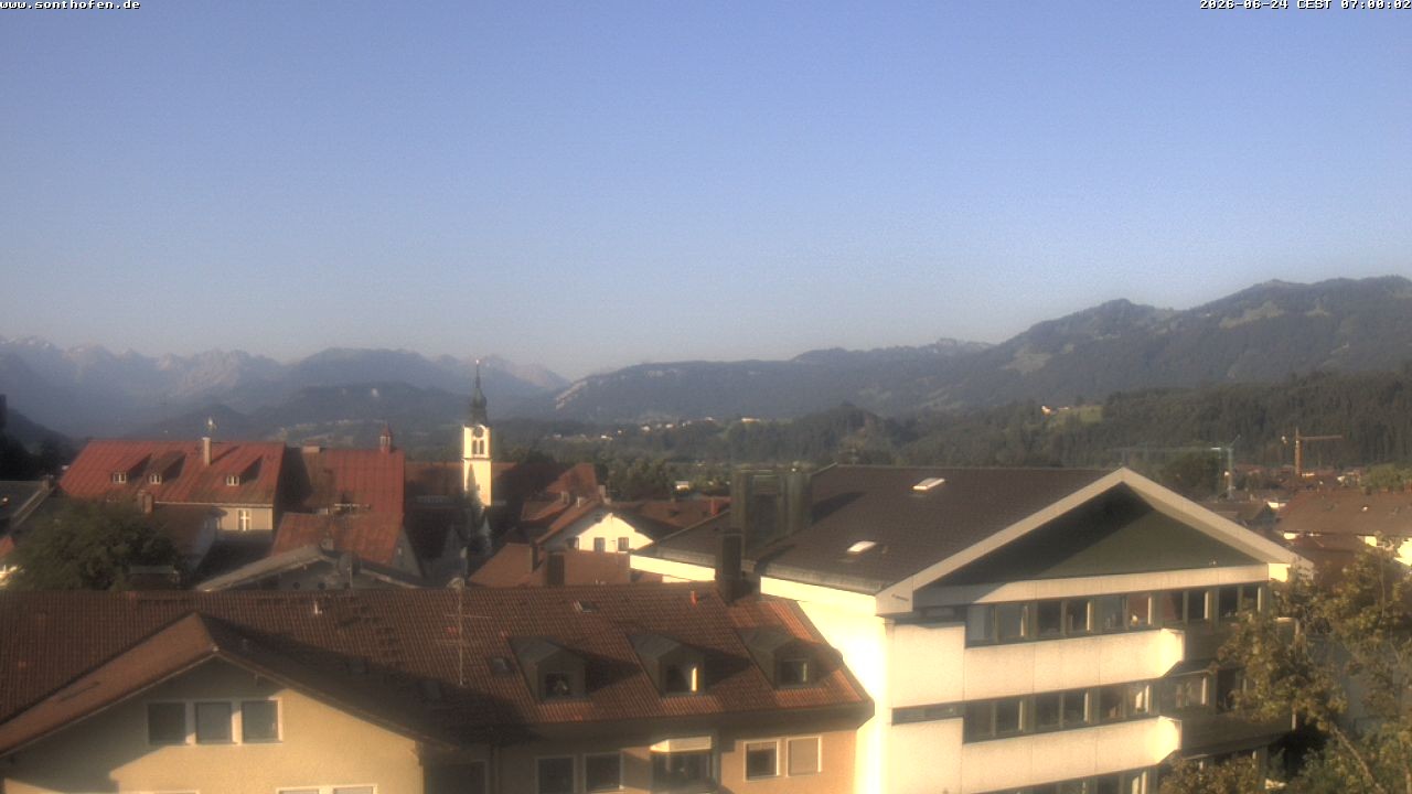 Archiv Foto Webcam Ausblick Rathaus Sonthofen