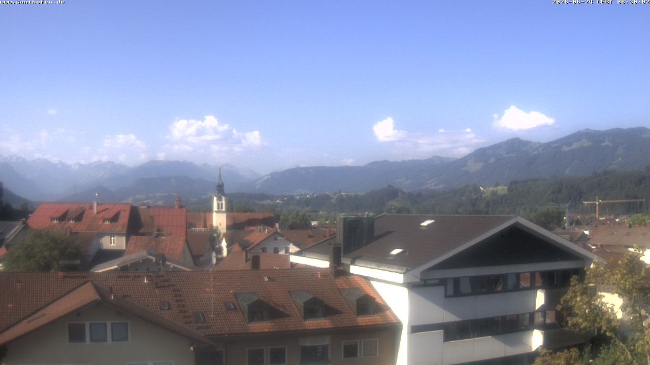 Archiv Foto Webcam Ausblick Rathaus Sonthofen