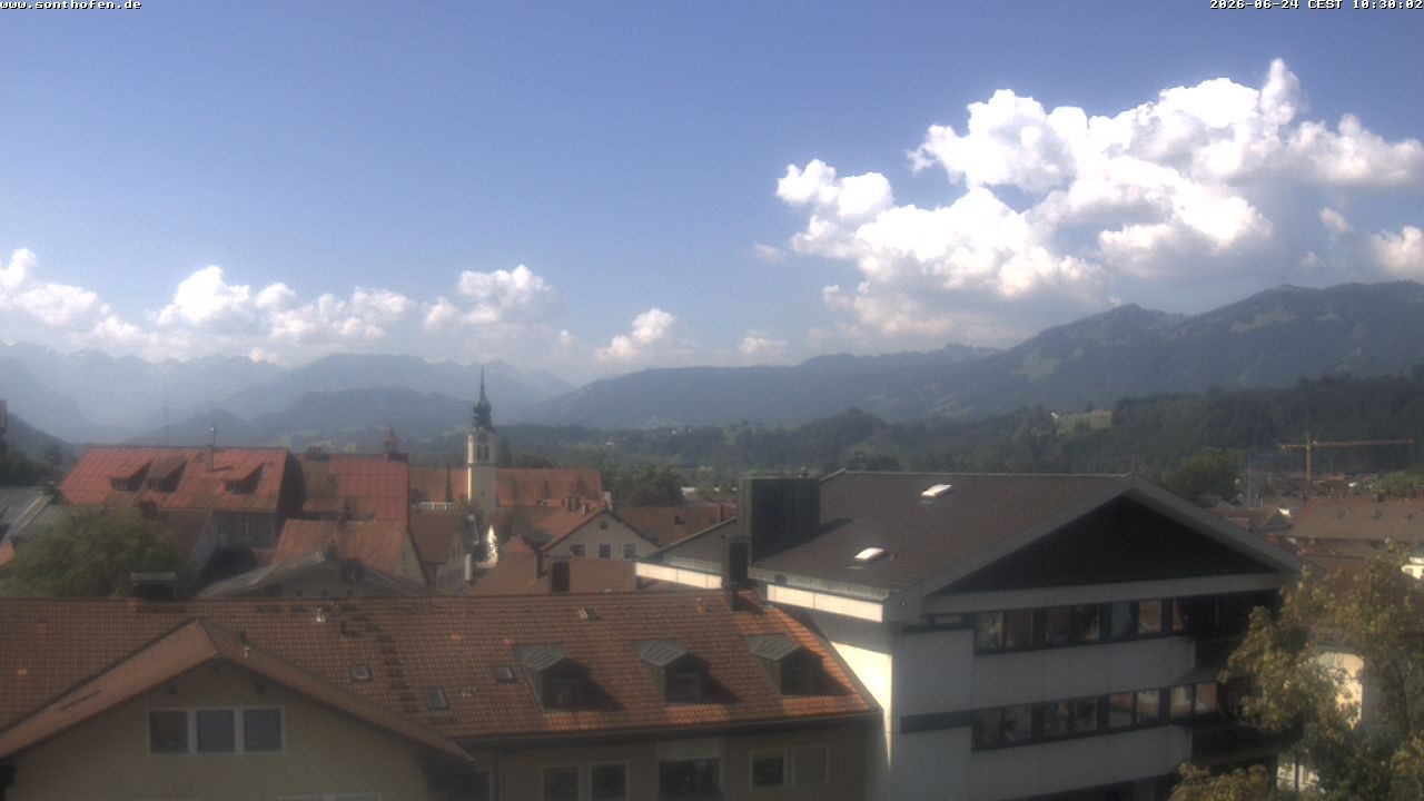 Archiv Foto Webcam Ausblick Rathaus Sonthofen