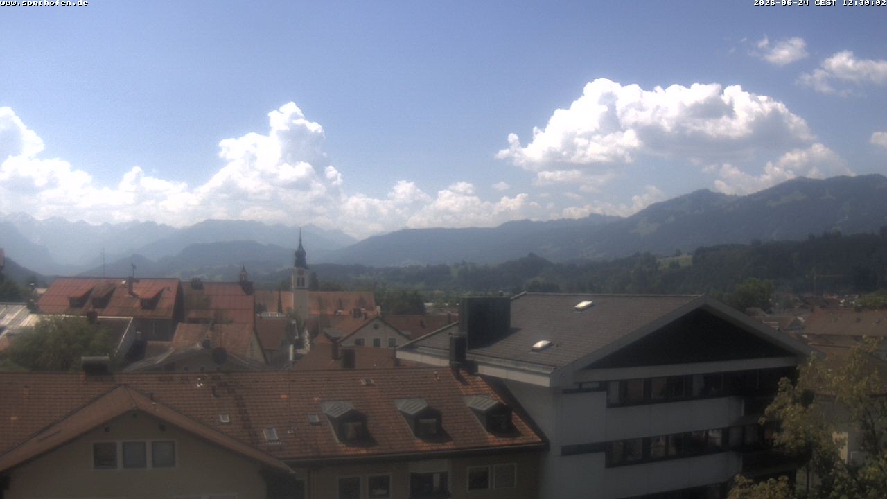 Archiv Foto Webcam Ausblick Rathaus Sonthofen