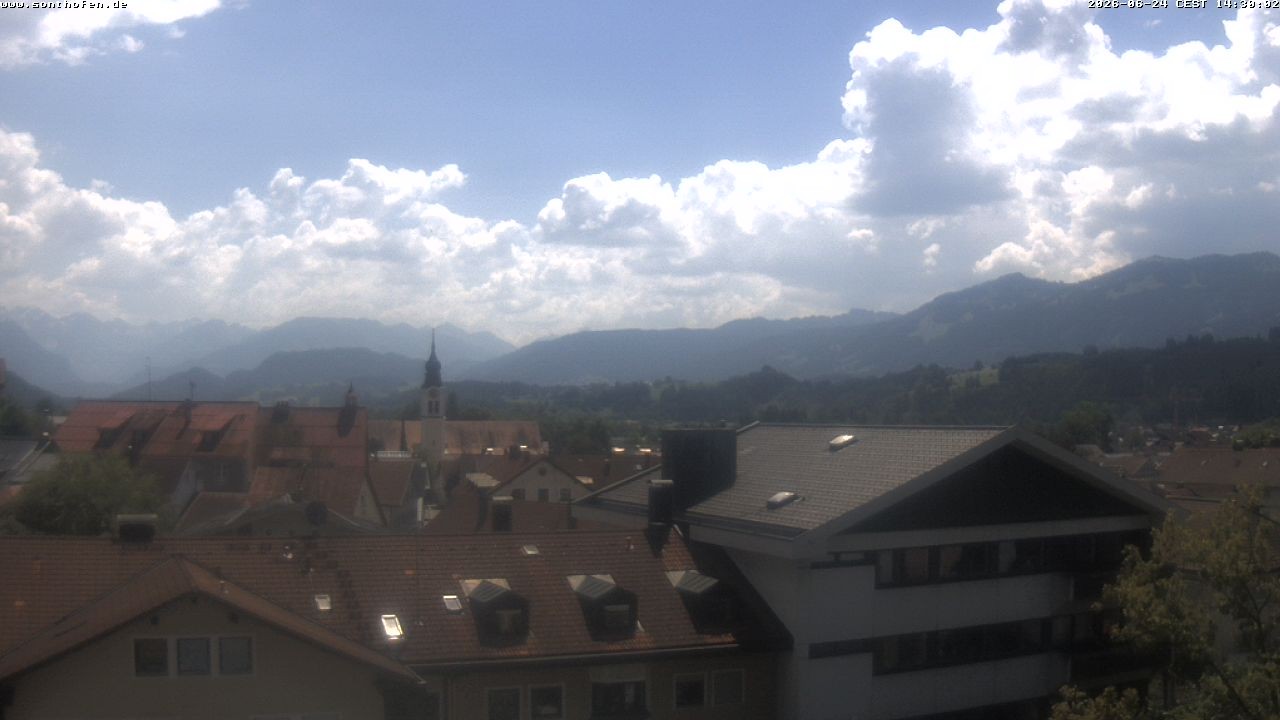 Archiv Foto Webcam Ausblick Rathaus Sonthofen