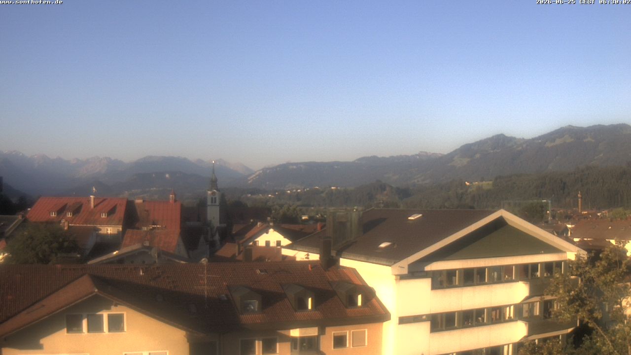 Archiv Foto Webcam Ausblick Rathaus Sonthofen