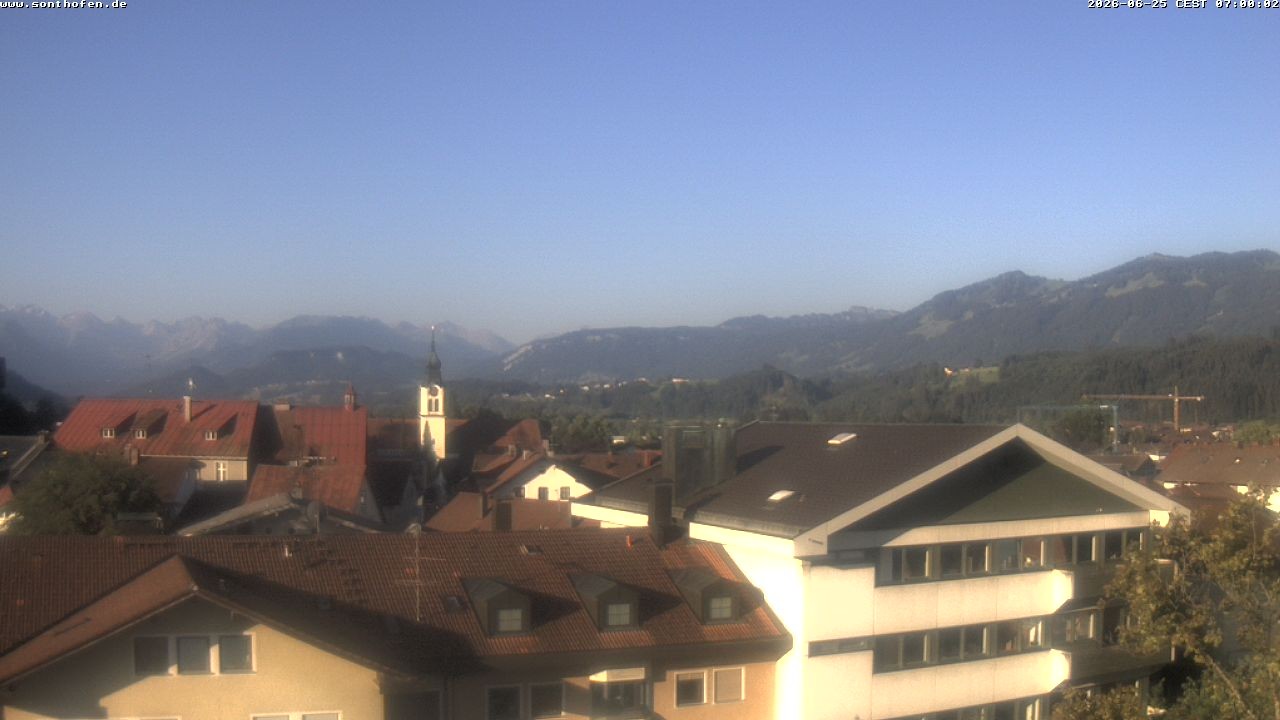 Archiv Foto Webcam Ausblick Rathaus Sonthofen