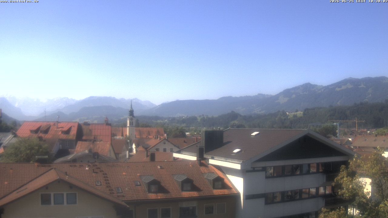 Archiv Foto Webcam Ausblick Rathaus Sonthofen