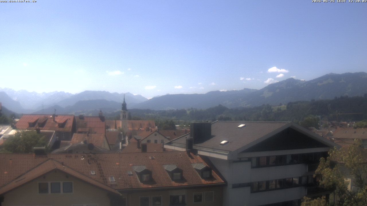 Archiv Foto Webcam Ausblick Rathaus Sonthofen