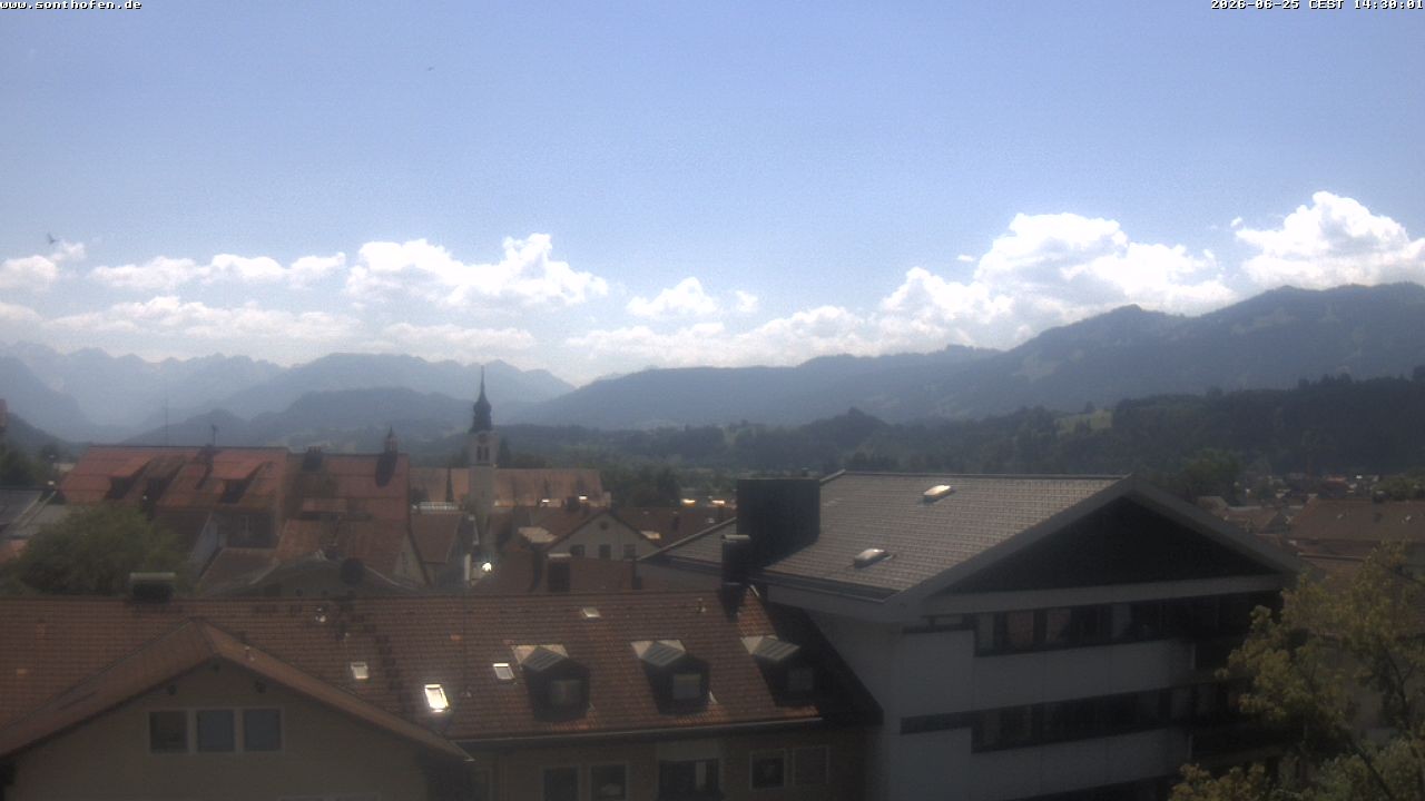 Archiv Foto Webcam Ausblick Rathaus Sonthofen